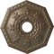 Ekena Millwork Nottingham Ceiling Medallion (Fits Canopies up to 4 5/8"), 18"OD x 3 1/2"ID x 1 1/2"P, Warm Silver CM18NTWSS - alternate 1